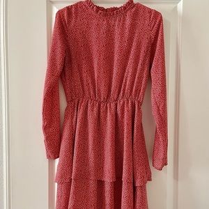 Gianni Bini Spotted Ruffle Dress Size XS